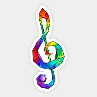 Rainbow Musical Key Sticker